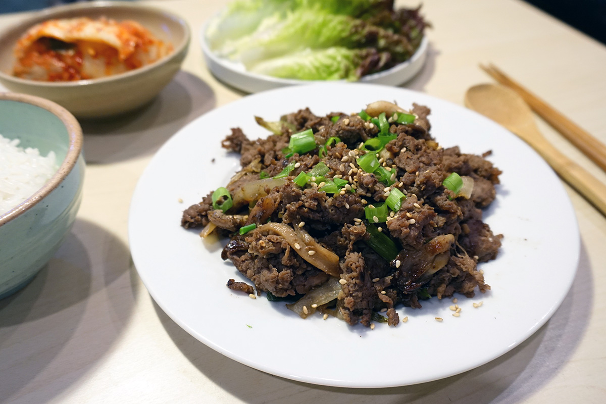Homemade Korean bulgogi