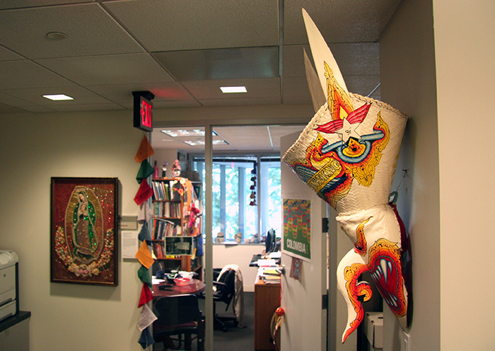 The mysterious Thai mask in the Center for Folklife and Cultural Heritage office. Photo by Elisa Hough