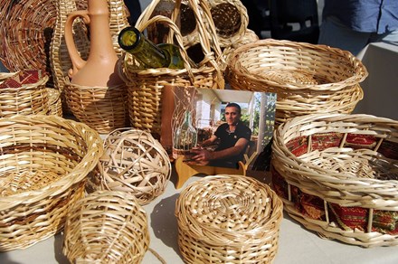 Basket vendor at the My Handmade Armenia Festival. Photo courtesy of My Armenia