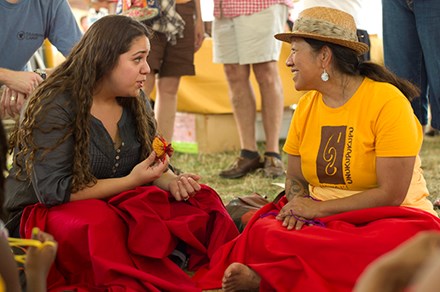 Participants from the University of Hawai’i at the 2012 Smithsonian Folklife Festival’s <i>Campus and Community</i> program. Photo by Carsten Schmidt, Ralph Rinzler Folklife Archives and Collections, Smithsonian Institution