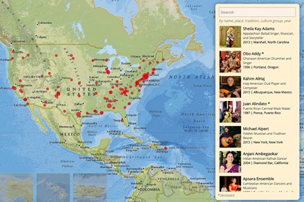 Masters of Tradition story map. Image courtesy of Esri