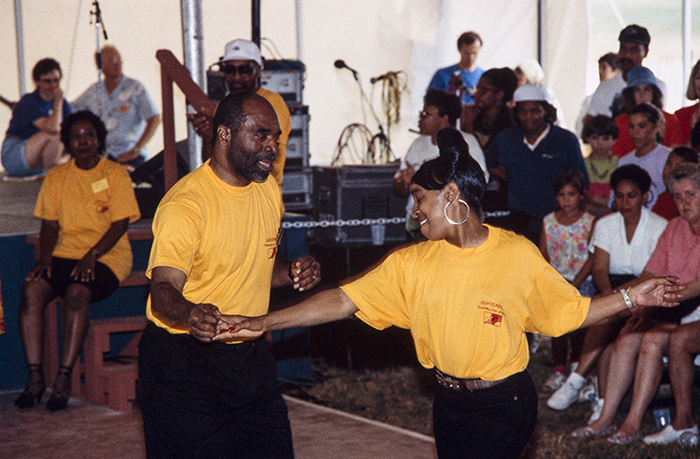 Hand dancing at the 1993 Folklife Festival. Photo by Richard Strauss, Ralph Rinzler Folklife Archives