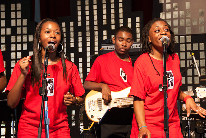 Stax Music Academy, representing the newest generation of R&B musicians, at the 2011 Folklife Festival. Photo by Michelle Arbeit, Ralph Rinzler Folklife Archives