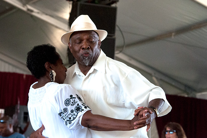 Visitors take the dance floor at the 2011 Folklife Festival. Photo by Samantha Hawkins, Ralph Rinzler Folklife Archives